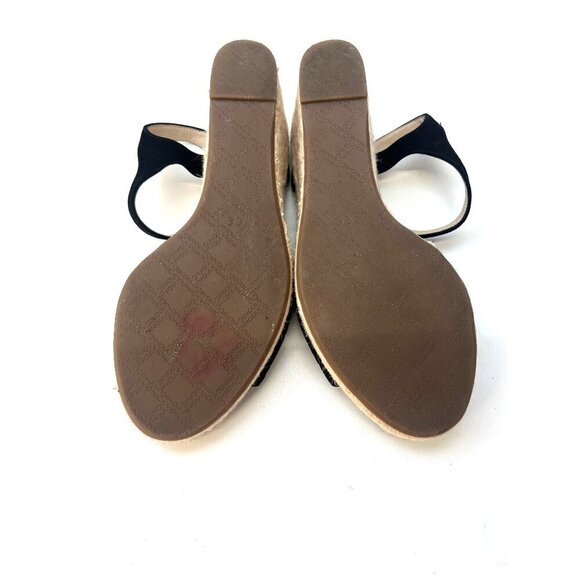 Vionic Womens Ariel Wedge Sandal Black Size 10M Suede Leather - Picture 5 of 15